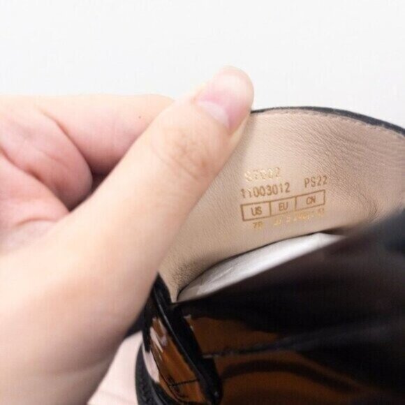 NEW Stuart Weitzman Piper Super Lift Loafer 7 Black Patent Calf Leather Platform - Picture 7 of 13